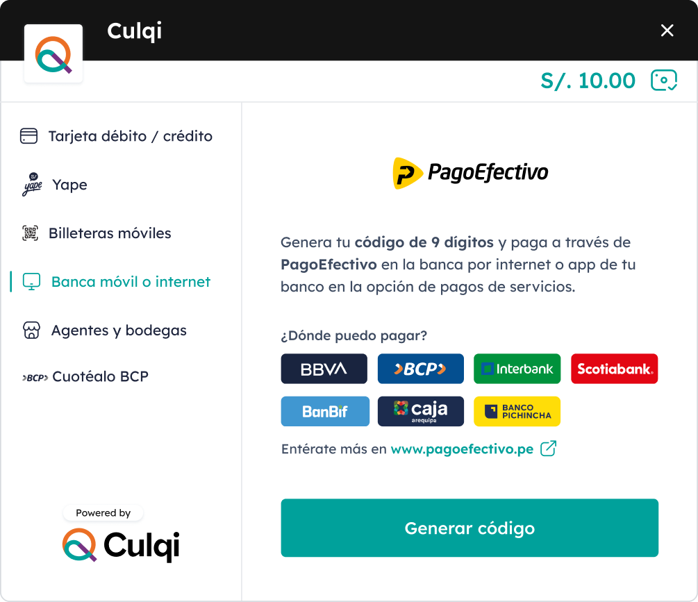 Culqi Checkout