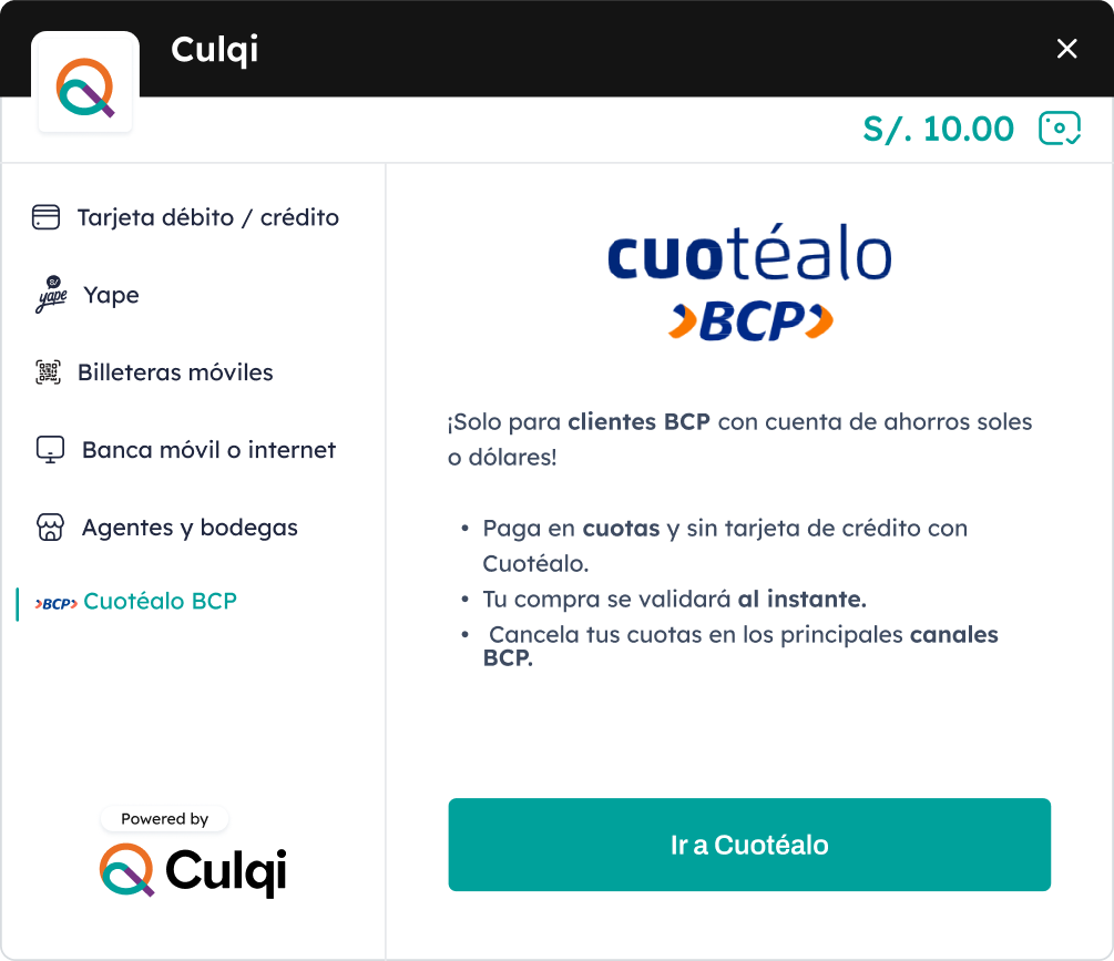 Culqi Checkout